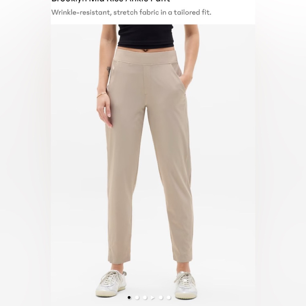 Athleta Brooklyn mid-rise ankle Beige Ankle Pants